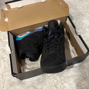 Kids Black and Purple High-Top Sneakers